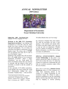 Newsletter 9 (Spring 2009) - Texas Christian University