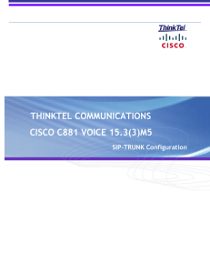 Cisco C881 Voice 15.3.(3)M5 - Interop Doc