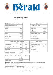 Advertising Rates 2015