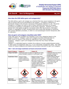 Mutagenicity - Society for Chemical Hazard Communication
