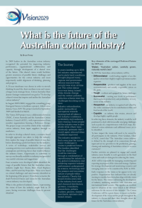 What is the future of the Australian cotton industry?