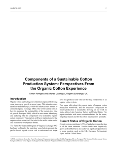 Components of a Sustainable Cotton Production System