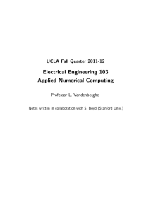 Electrical Engineering 103 Applied Numerical Computing