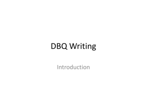 DBQ Writing