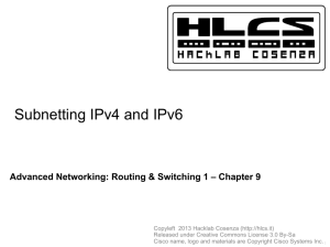 Subnetting IPv4 and IPv6