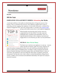 HR Hot Topic EMPLOYEE ENGAGEMENT SERIES: Debunking the