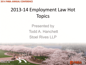 2013-14 Employment Law Hot Topics