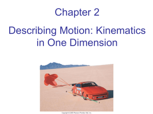 Chapter 2 Opener Velocity and Acceleration