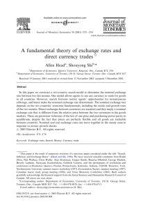 A fundamental theory of exchange rates and direct currency trades