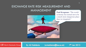 exchange rate risk measurement and management