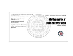 Mathematica® Student Version