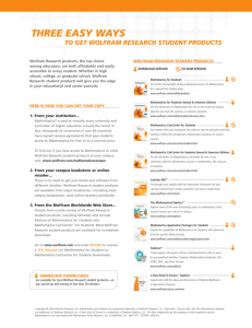 to get wolfram research student products
