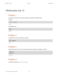 Mathematica Lab 12
