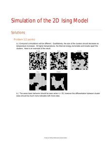 Simulation of the 2D Ising Model
