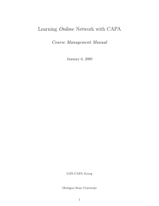 Learning Online Network with CAPA