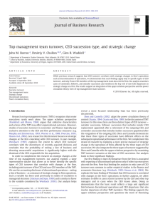 Top management team turnover, CEO succession type, and