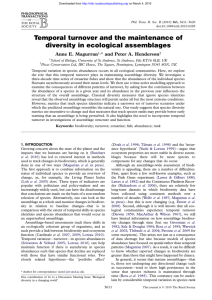 Temporal turnover and the maintenance of diversity in ecological