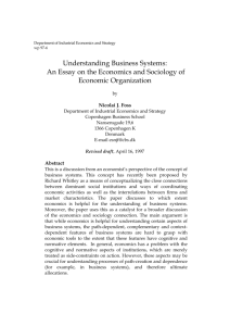 Understanding Business Systems: An Essay on the