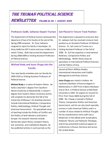 THE TRUMAN POLITICAL SCIENCE