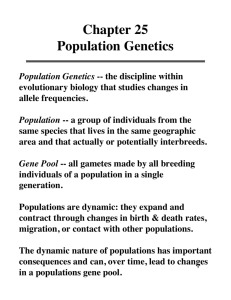 Chapter 25 Population Genetics