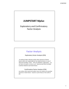 JUMPSTART Mplus