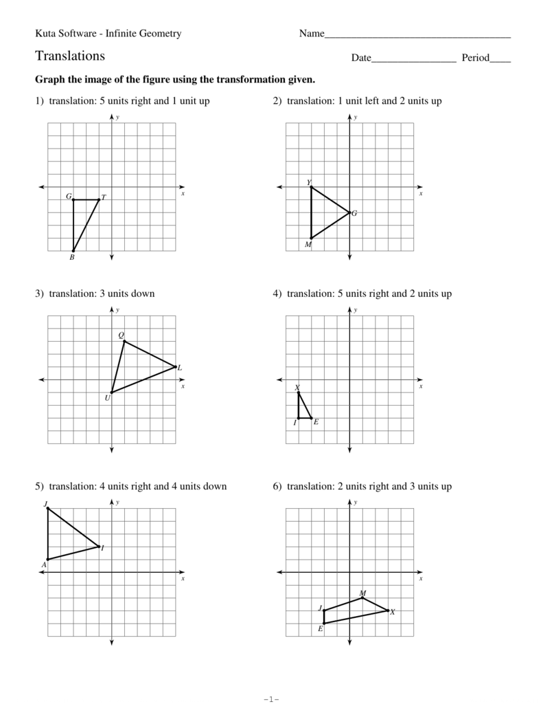 Kuta Software Infinite Geometry Translations Answers Kidsworksheetfun