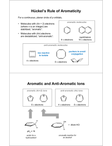 Hückel's Rule of Aromaticity Aromatic and Anti