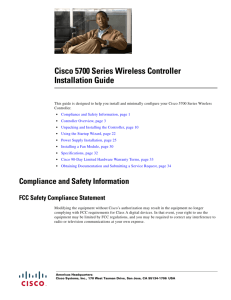 Cisco 5700 Series Wireless Controller Installation Guide