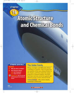 Chapter 16: Atomic Structure and Chemical Bonds