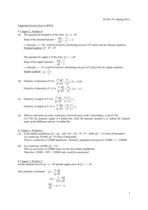 ECON 191 (Spring 2011) Suggested Answer Keys to HW#1 1