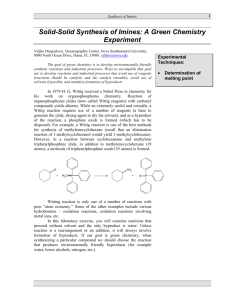Solid-Solid Synthesis of Imines: A Green Chemistry Experiment