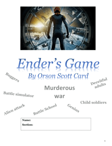 Enders Game Reading Guide 2013