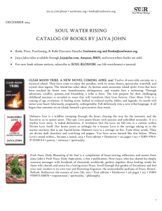 book catalog - Jaiya John & Soul Water Rising