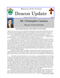 Deacon Update Newsletter, Winter 2006