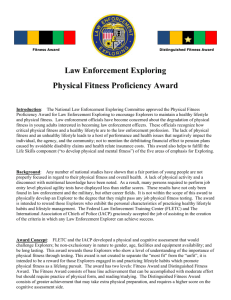 Law Enforcement Exploring Physical Fitness Proficiency Award