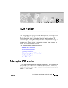 ROM Monitor Commands