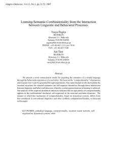 Learning Semantic Combinatoriality from the Interaction between