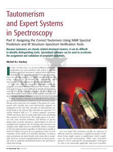 Tautomerism and Expert Systems in Spectroscopy