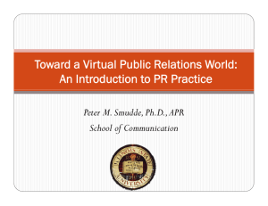 Toward a Virtual Public Relations World