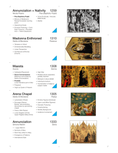 Annunciation + Nativity 1259 Madonna Enthroned 1310