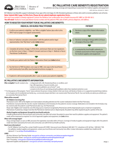 BC Palliative Care Benefits Registration Form