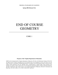 END OF COURSE GEOMETRY
