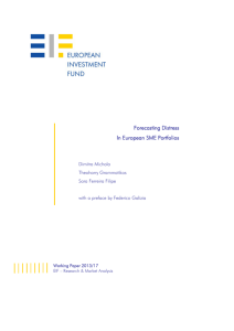 Forecasting distress in European SME portfolios