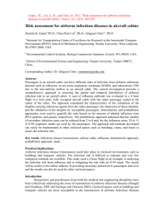 Risk assessment for airborne infectious diseases in aircraft cabins