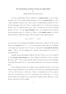 The discriminant quotients formula for global fields by Moshe Jarden
