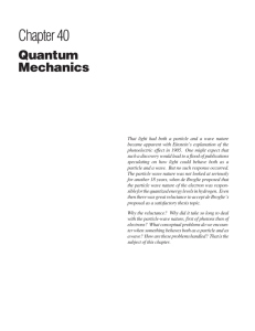 Chapter 40 Quantum Mechanics