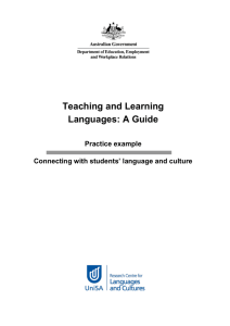 Connecting with students' language and culture