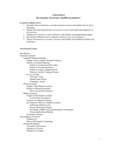 1 CHAPTER 4 ECONOMIC SYSTEMS AND DEVELOPMENT 1