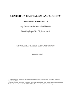 Capitalism as a Mixed Economic System