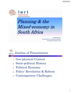 Planning & the Mixed-economy in South Africa